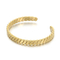Ins Stainless Steel Textured C-Shaped Adjustable Bracelet Personality Twisted Rope Bangle Wholesale