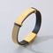 European and American Jewelry Straps, Woven Leather Curved Bracelets, Stainless Steel Bracelets That Can Be Engraved with Letters