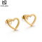 Trendy Women's Stainless Steel Heart-Shaped Stud Earrings for Wholesale
