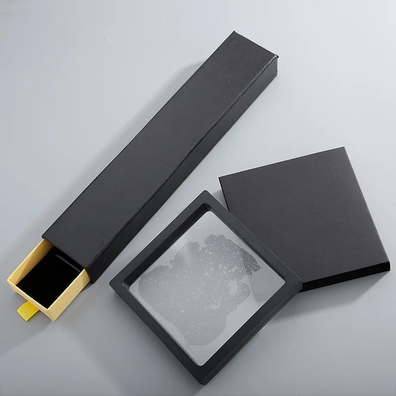 Atmospheric Drawer Box Jewelry Packaging Box Bracelet Necklace Pendant Jewelry Transparent Protective Film Jewelry Packaging Box