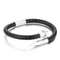 Wholesale Creative Stainless Steel Braided Leather Nail Opening Bracelet Men's Magnetic Buckle Bracelet