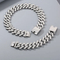 Hip Hop Personalized Stainless Steel Thick Diamond Classic Cuban Chain Men's and Women's Bracelet Necklace