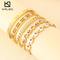 Vintage-Style Diamond-Encrusted Vintage-Style Diamond-Encrusted Stainless Steel Gold Bangles for Women