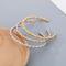 Stainless Steel C-Shaped Open Bangle Fashion Jewelry