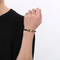 Minimalist and Trendy Stainless Steel Magnetic Buckle Bracelet Woven Leather Bracelet for Men
