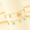 Fresh Sweet Vacuum 18K Gold Plated Stainless Steel Anklet Forest Girl DIY Tassel Foot Chain