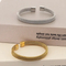 European and American Fashion Personality Stainless Steel Braided C-Shaped Open Temperament Bangle